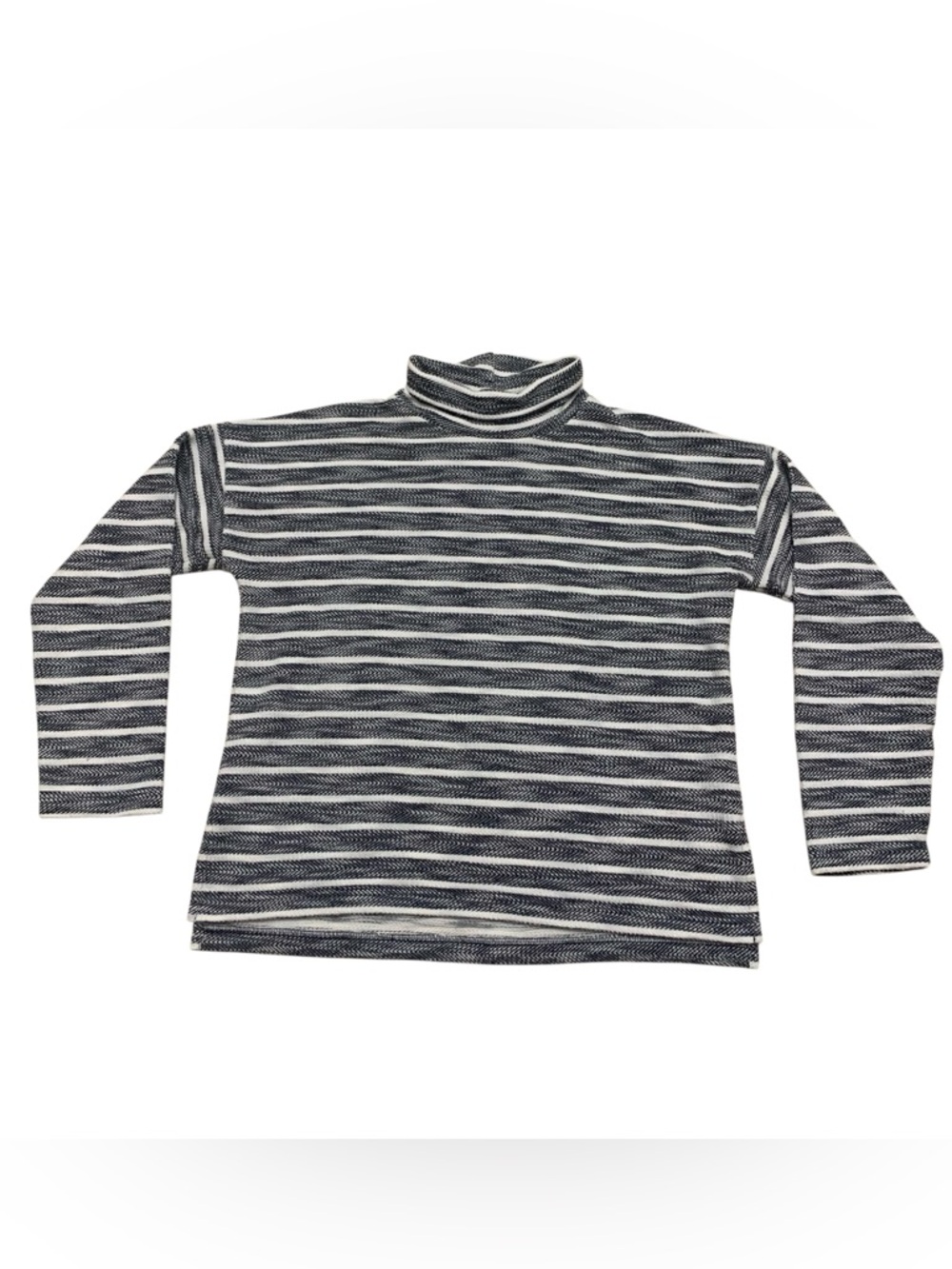 J. Crew Sweater Striped Turtleneck/Cowl Neck - Navy & White M NWOT